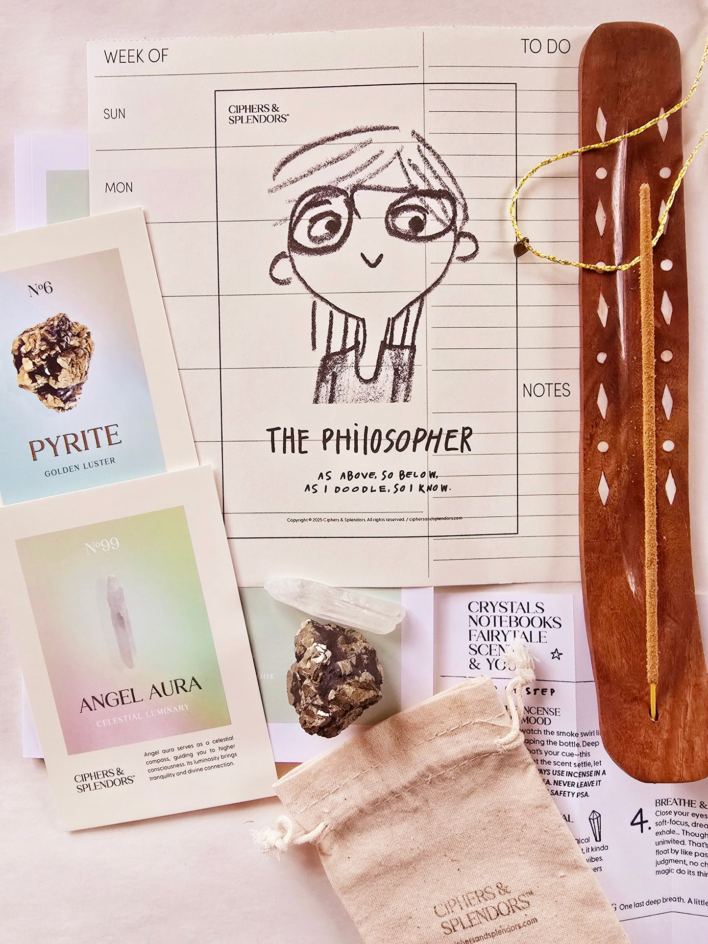 The Thinker Crystal & Journal Set