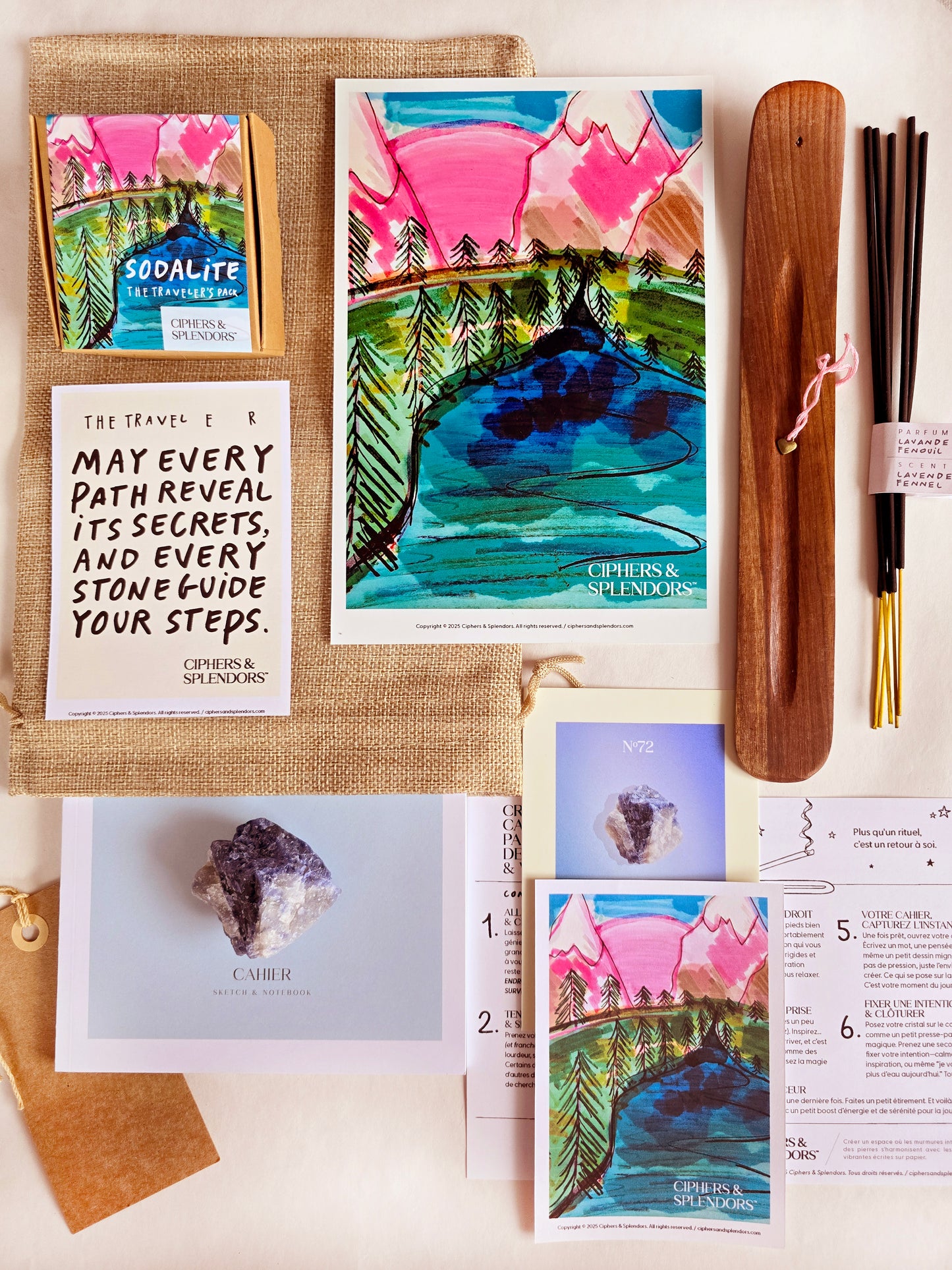 Traveler's Pack I Crystal & Journal Set