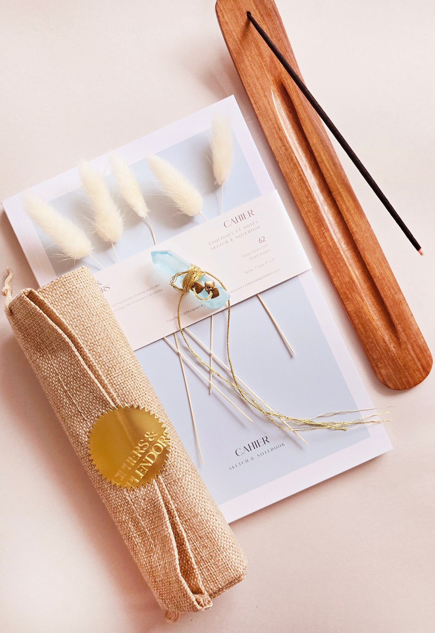 Blue Dreams Crystal & Journal Set