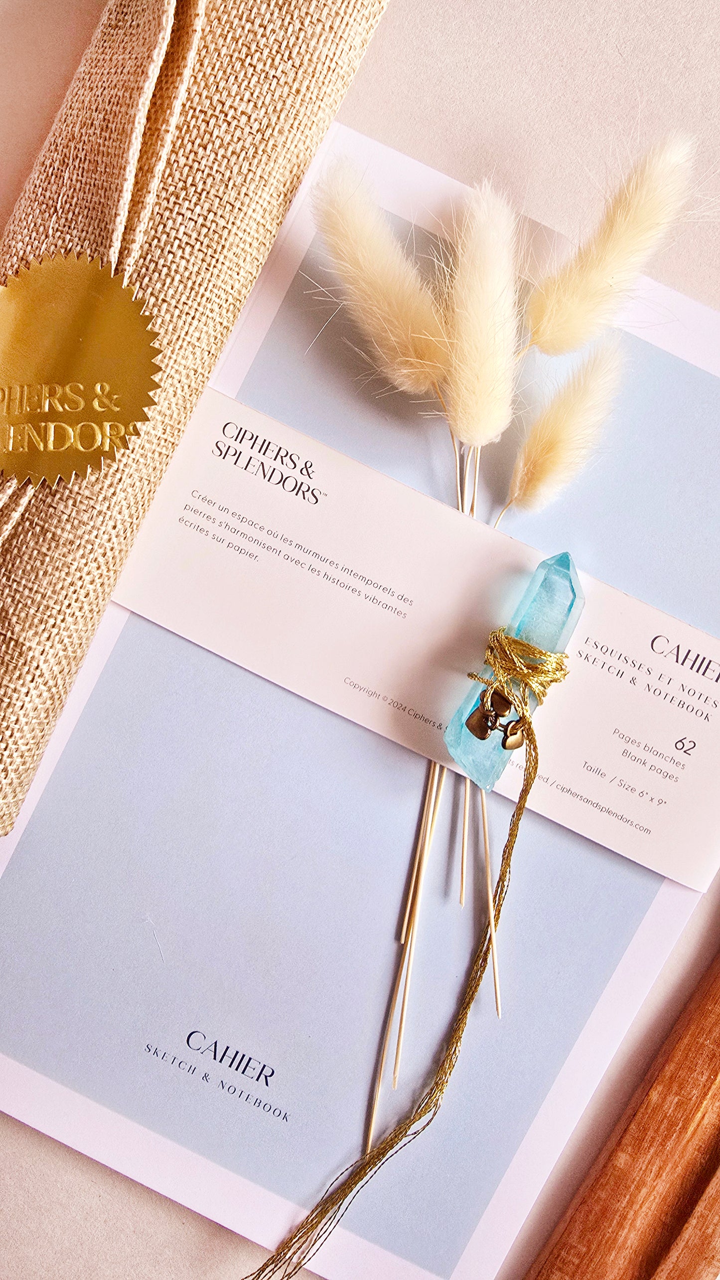 Blue Dreams Crystal & Journal Set