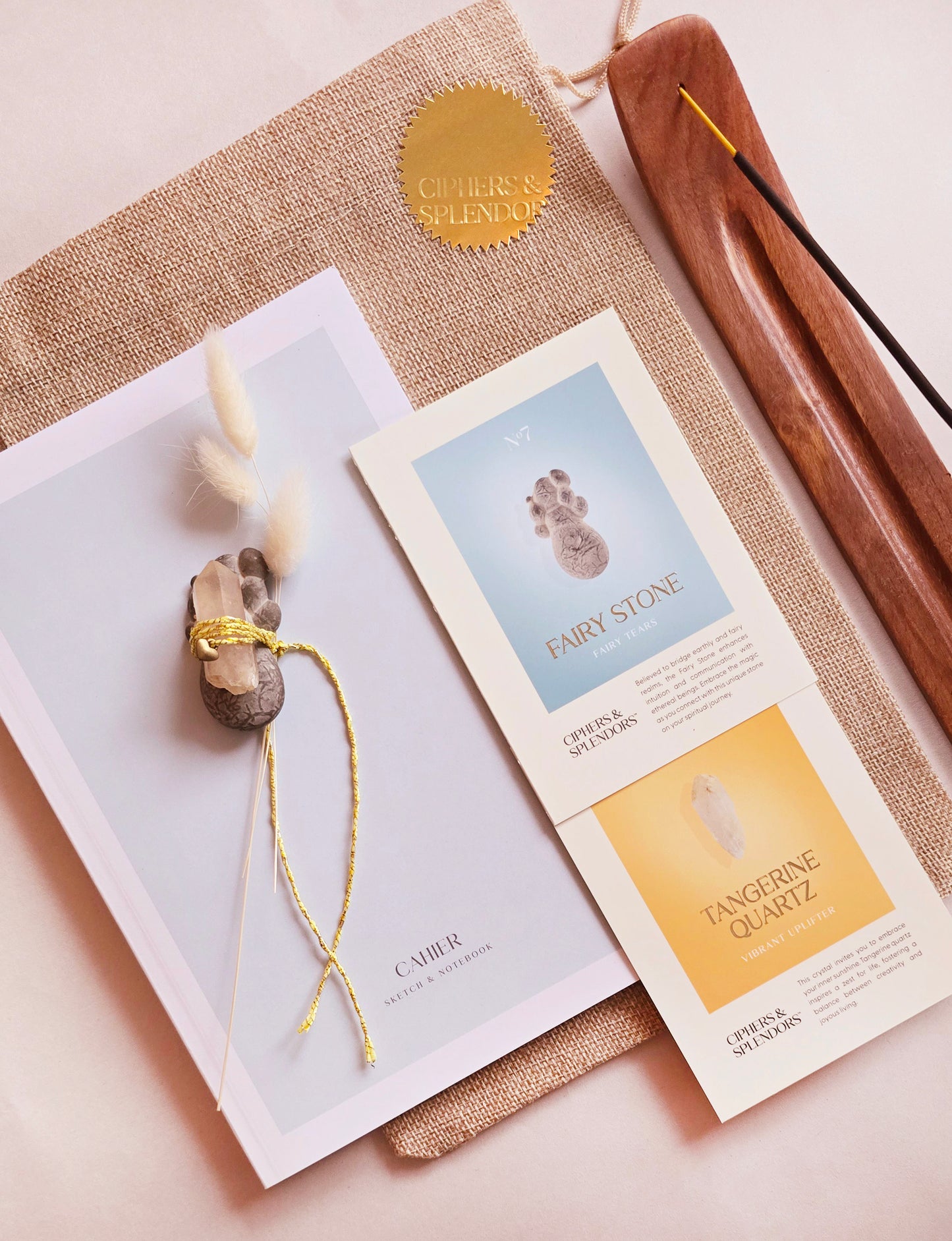 Tangerine & Fairy Crystal & Journal Set