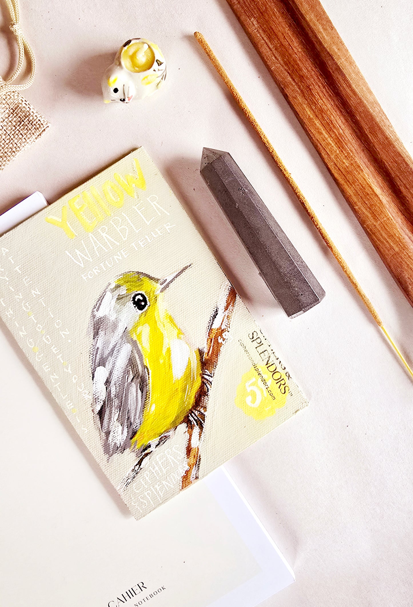 The Yellow Warbler Pocket Ritual journal set - Something Gentle is trying to get your Attention