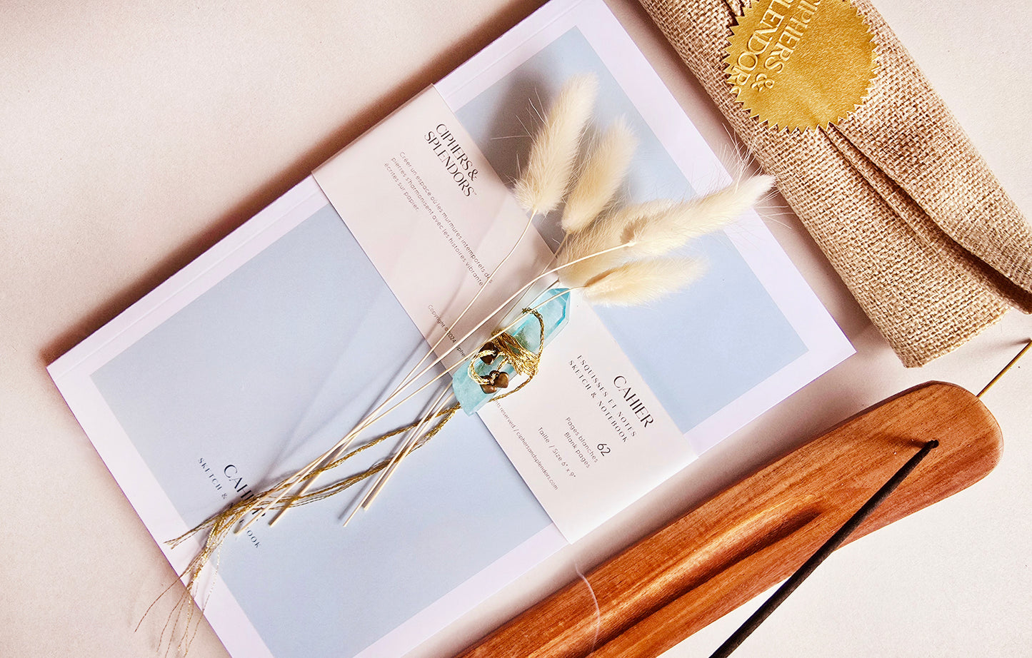 Blue Dreams Crystal & Journal Set