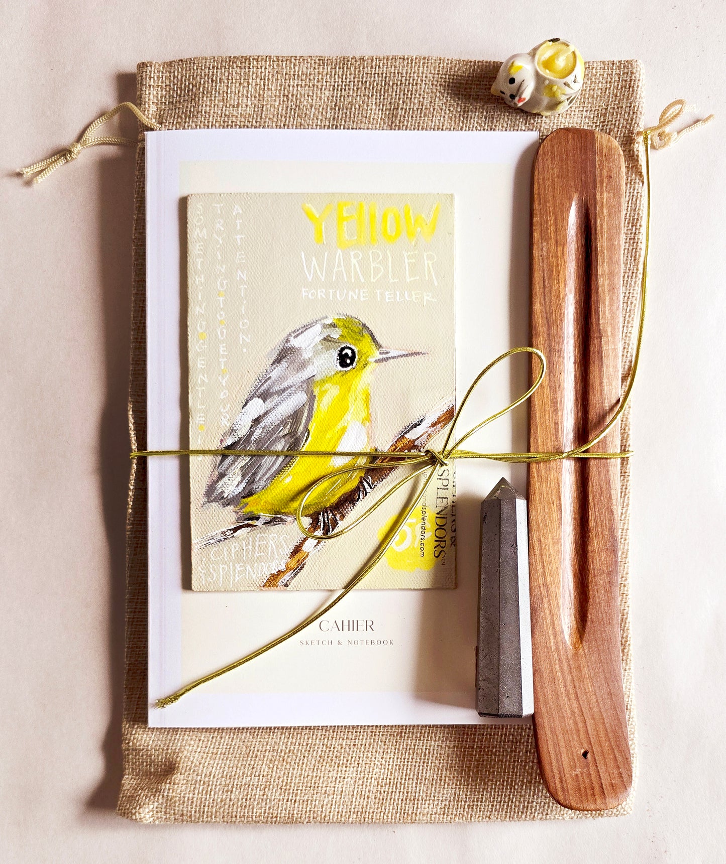 The Yellow Warbler Pocket Ritual journal set - Something Gentle is trying to get your Attention