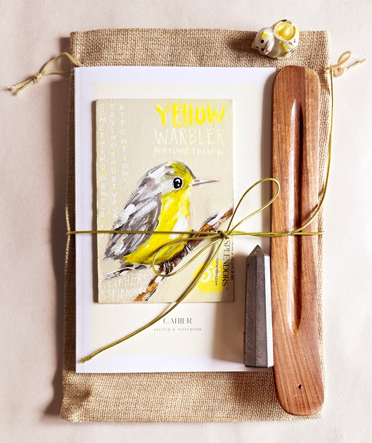 The Yellow Warbler Pocket Ritual journal set - Something Gentle is trying to get your Attention