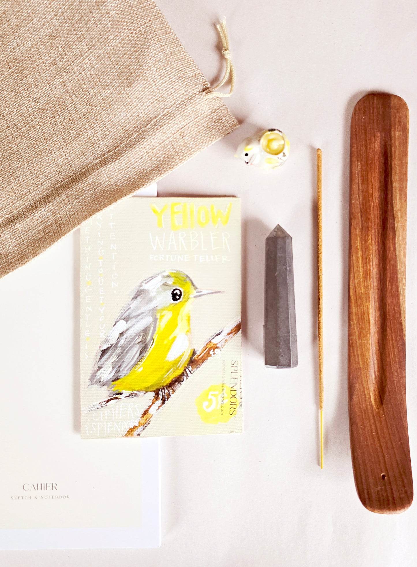 The Yellow Warbler Pocket Ritual journal set - Something Gentle is trying to get your Attention