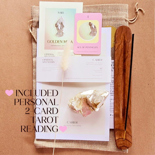 Golden Tarot Crystal & Journal Set